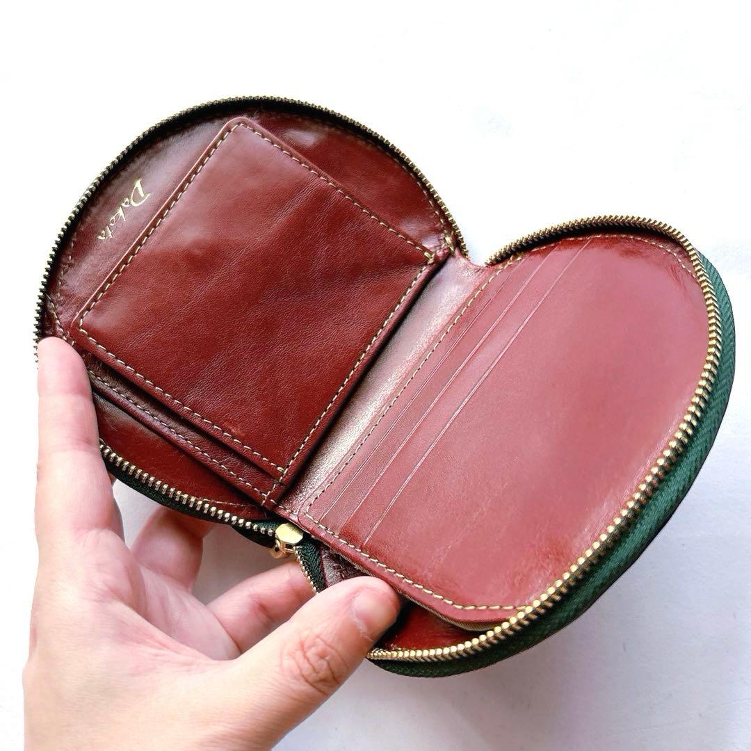 【美品】DAKOTA ダコタ チェルキオ 二つ折り財布 ミニウォレット グリーン
