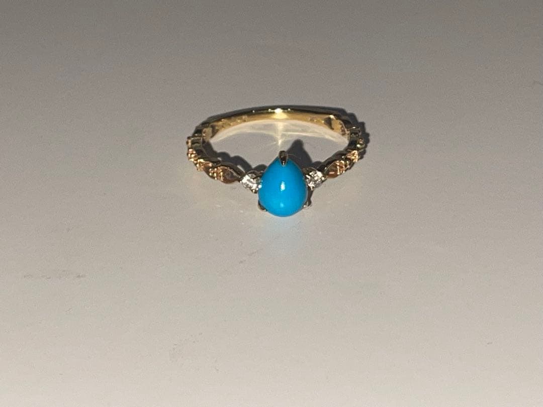 【お値下げ交渉あり！】【K18】ターコイズリング