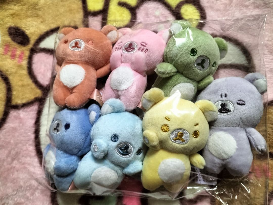 リラックマ　雨のち晴れ　なないろてのりぬいぐるみ　全7色セット　新品未使用