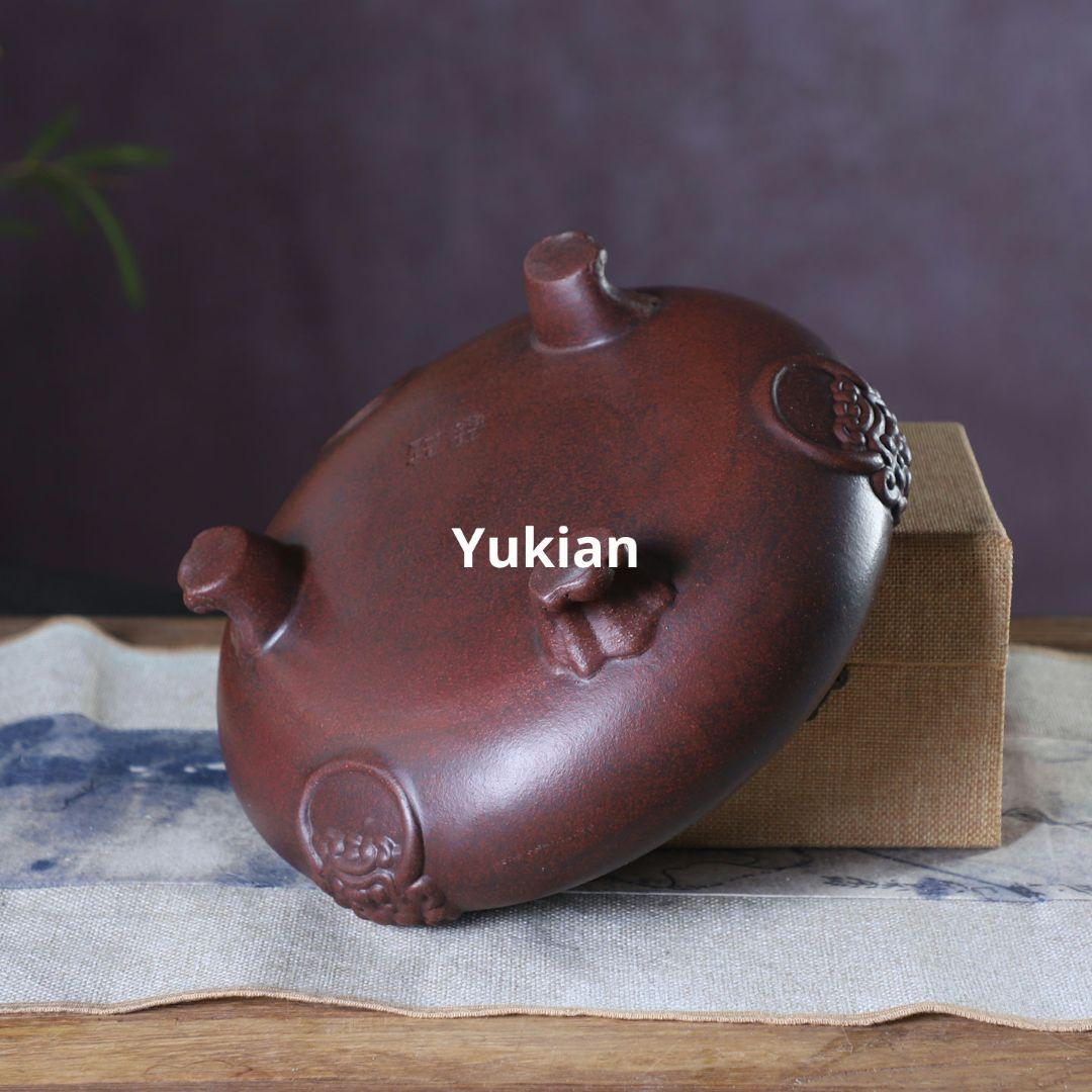 紫砂 無孔三足水底盆 三足獣面無孔盆 盆栽鉢 植木鉢 小品盆栽鉢 大品盆栽鉢