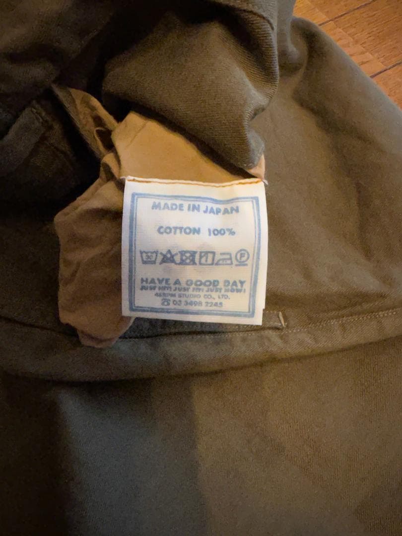 【美品】45R おこめチノの908パンツ サイズ 2 そら豆 カーキ