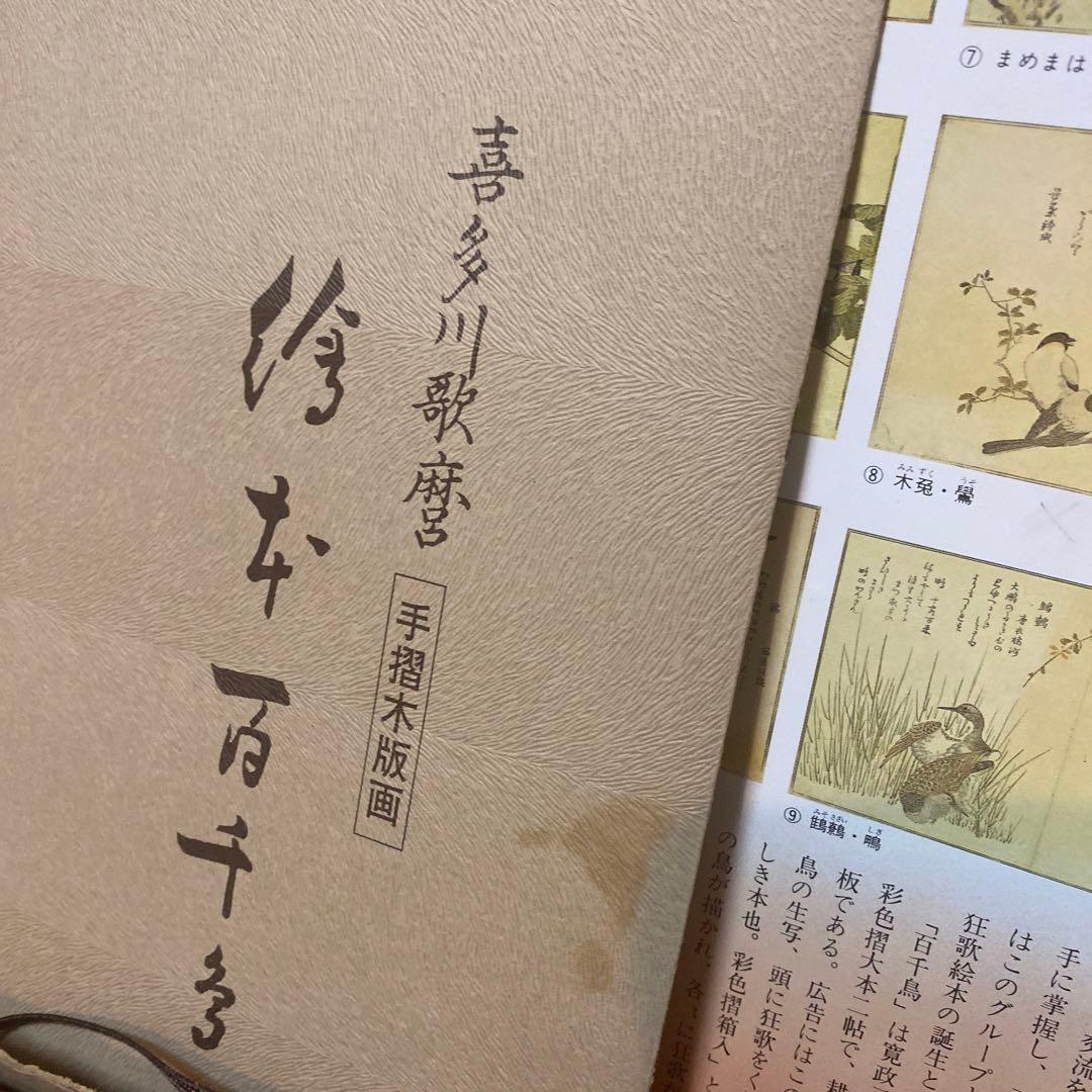 喜多川歌麻呂　手摺木版画　15枚　額縁セット