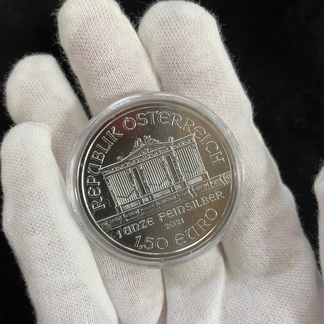 2021 1オンス オーストリア ウィーン銀貨 37mmクリアケース付き 新品