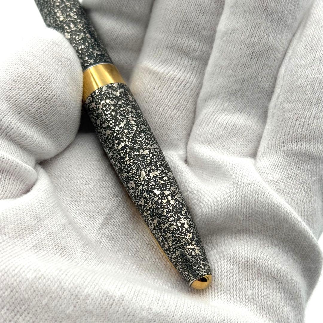 絶版 パイロット シルバーン 燻　石目散らし スターリング 万年筆 18K