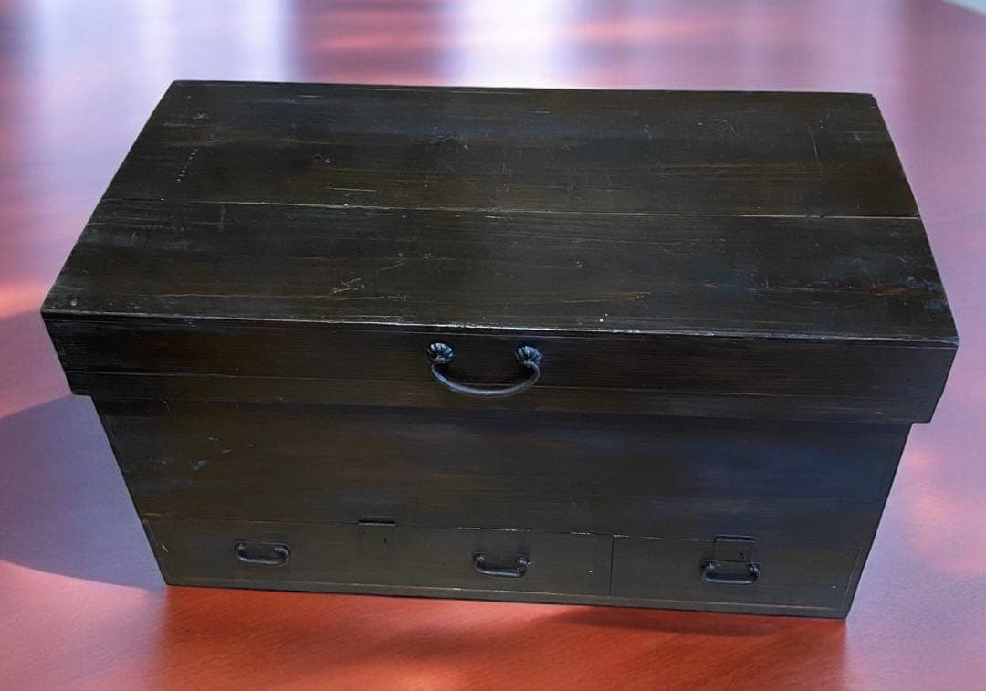 アンティーク　骨董★李朝箪笥　バンダジ　たんす　収納箱　87×44×47センチ