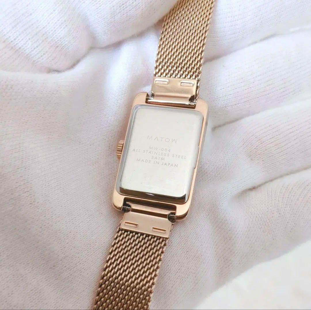【稼働品】matow 腕時計 ゴールドメッシュ Tsukiシリーズ 朧月 マトウ