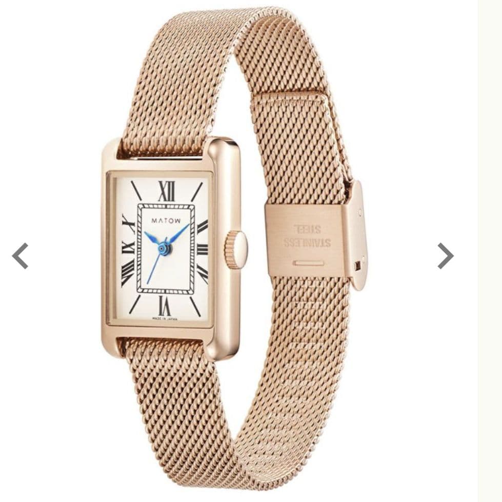 【稼働品】matow 腕時計 ゴールドメッシュ Tsukiシリーズ 朧月 マトウ