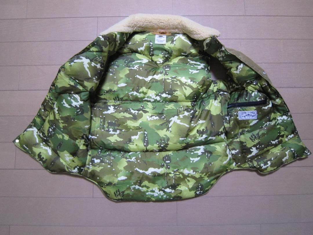 【美品】ロッキーマウンテン ダウンベスト 40 お洒落 迷彩裏地