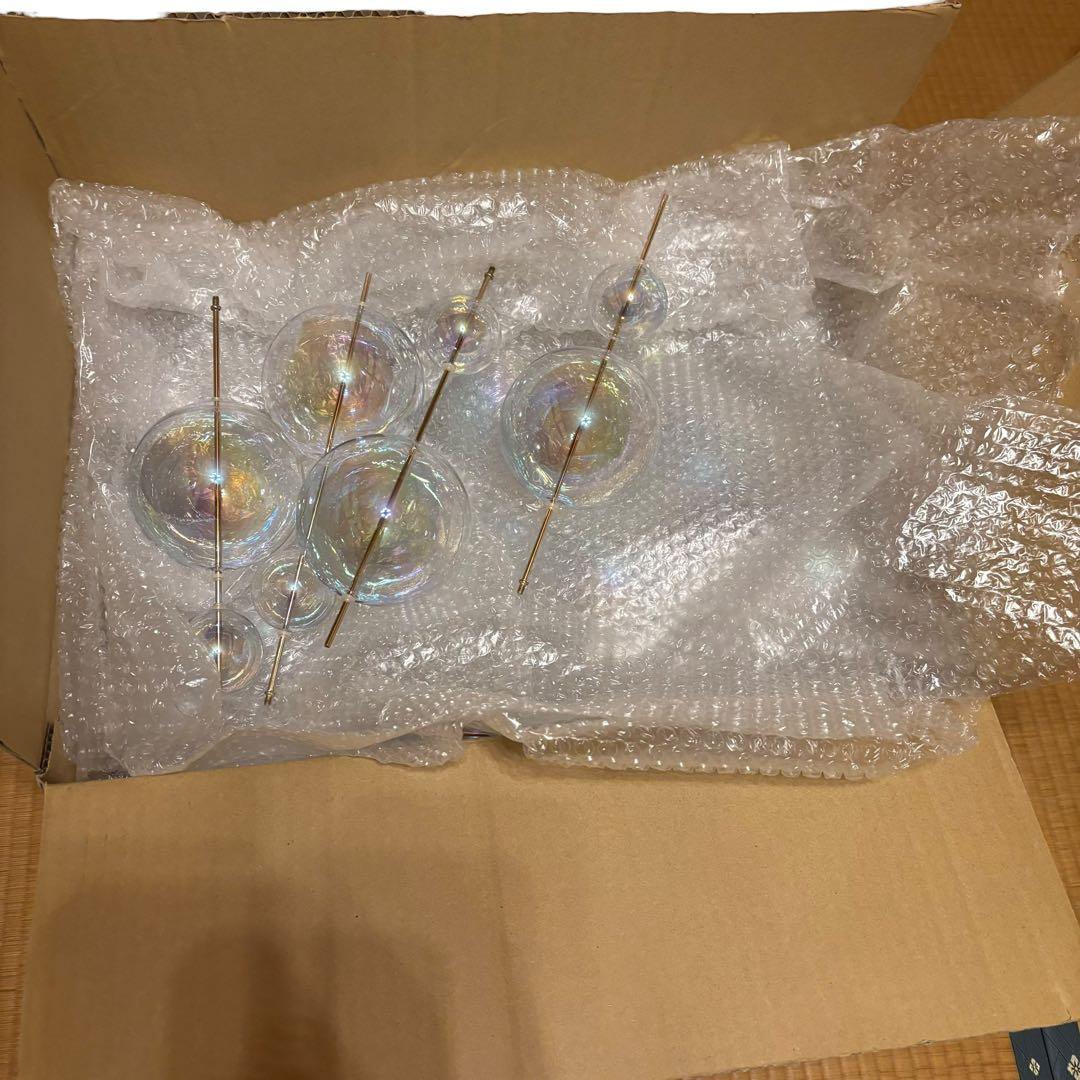 オーブ バブルシャンデリア ゴールド色 オーロラ ペンダントライト 10灯