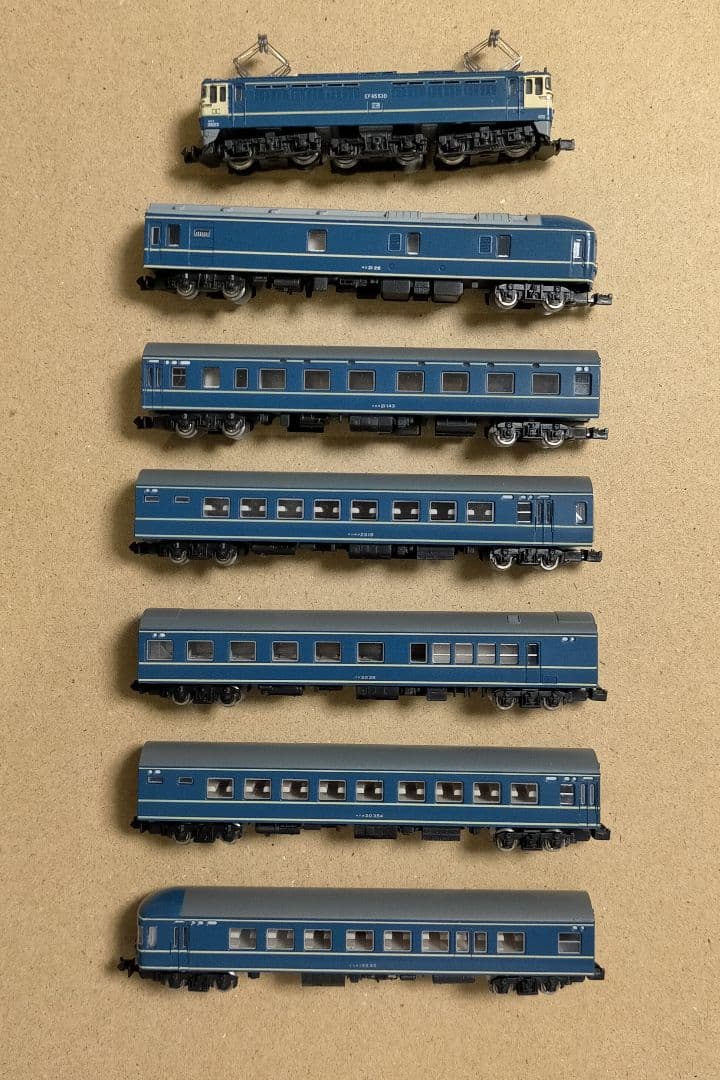 東京マルイ PROZ EF65-500・20系寝台客車 7両基本セット　Zゲージ