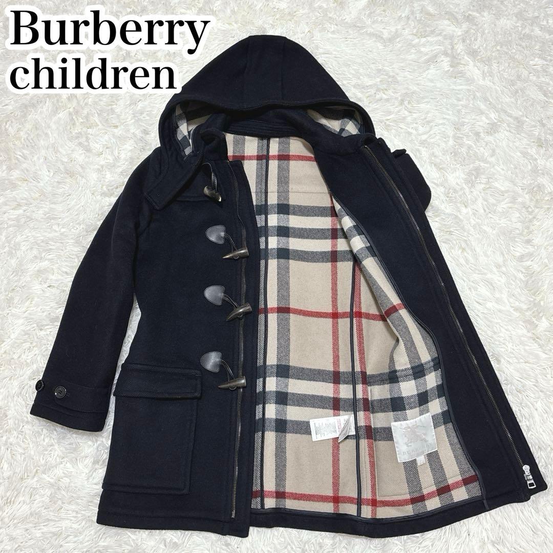 近年タグ☆ ウールダッフルコート　ネイビー　2way　14Y-164