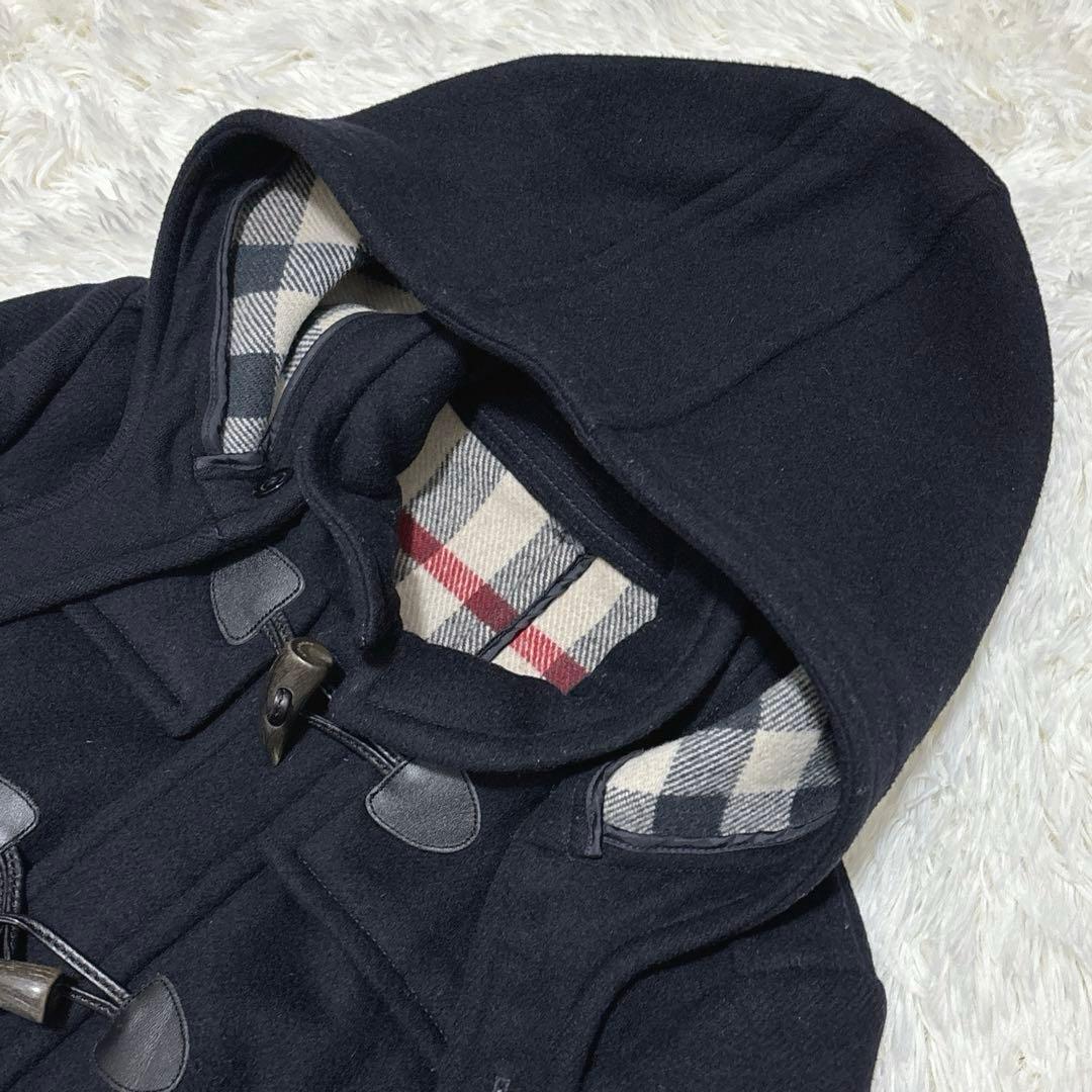 近年タグ☆ ウールダッフルコート　ネイビー　2way　14Y-164