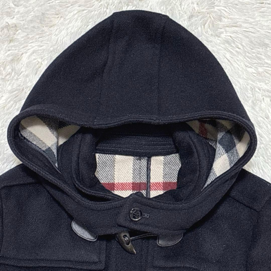 近年タグ☆ ウールダッフルコート　ネイビー　2way　14Y-164