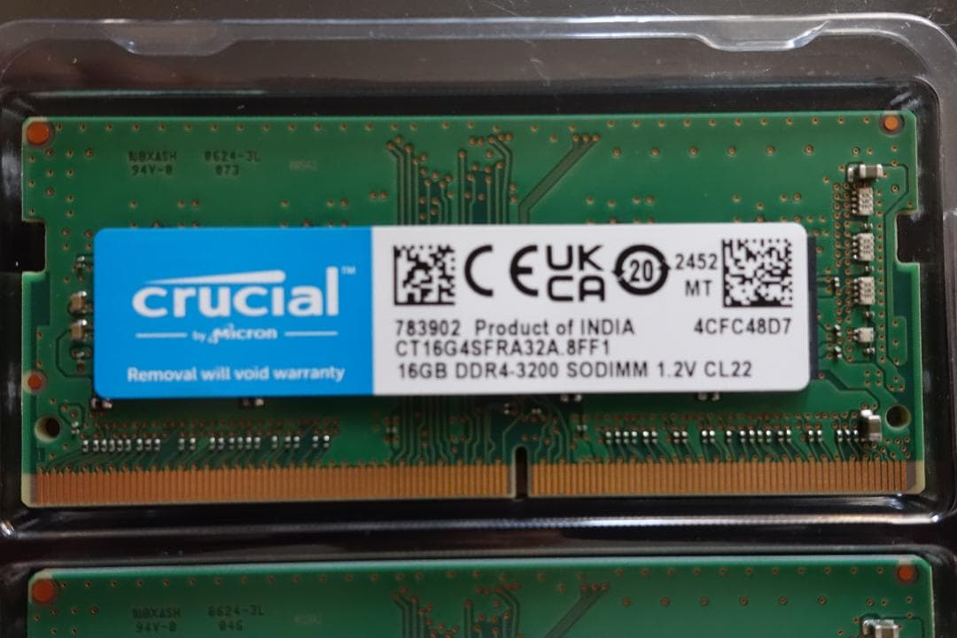 【信頼のブランド】Crucial DDR4 3200 32GB SODIMM