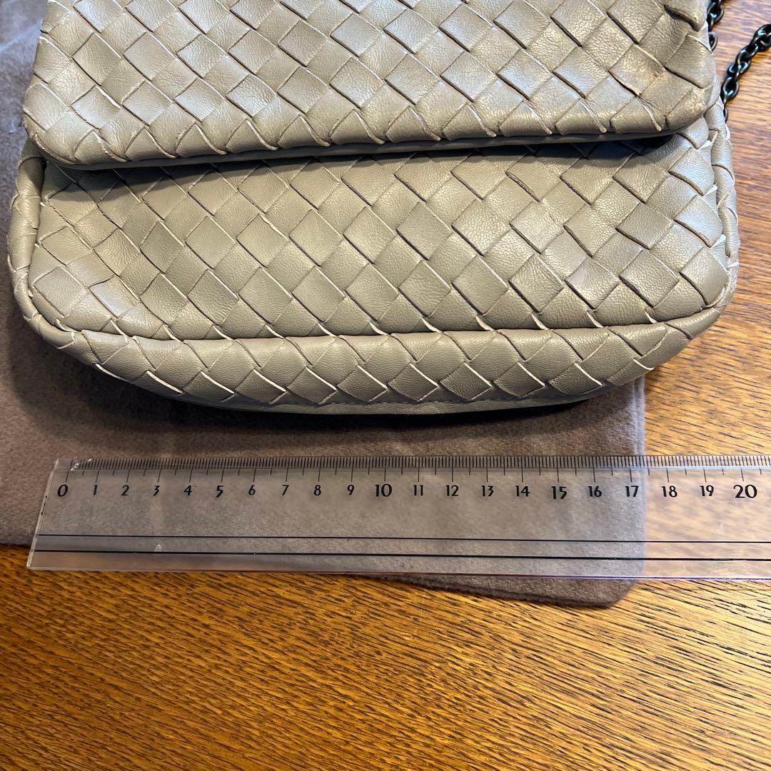 ボッテガべネタ　グレー イントレチャート　ミニショルダーバッグ