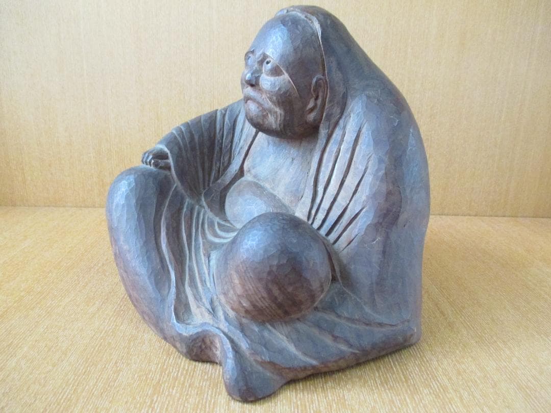 木彫　達磨像　時代物　禅　102