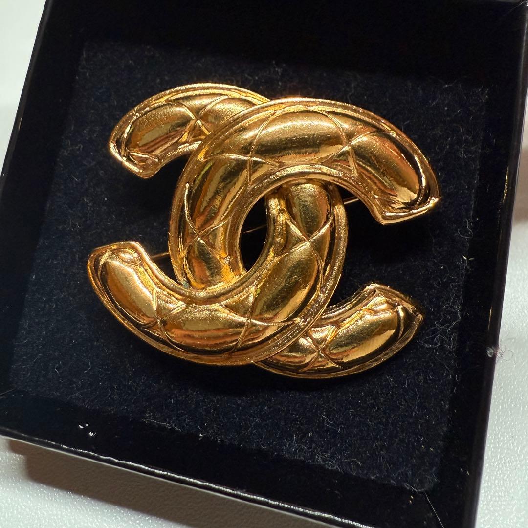 状態良好 CHANEL シャネル ゴールドカラー ココマーク ブローチ