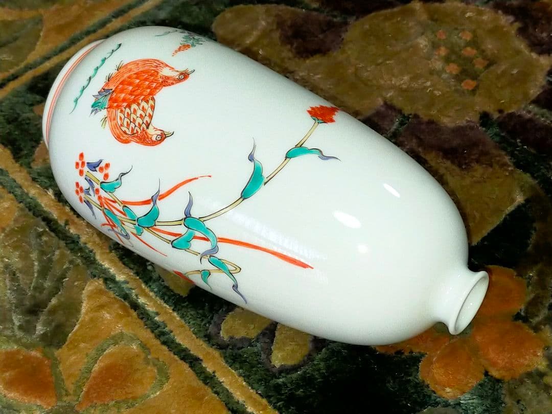 ♥値下げ！未使用　人間国宝　十四代　酒井田柿右衛門　一輪挿し　共箱付　花瓶　花器