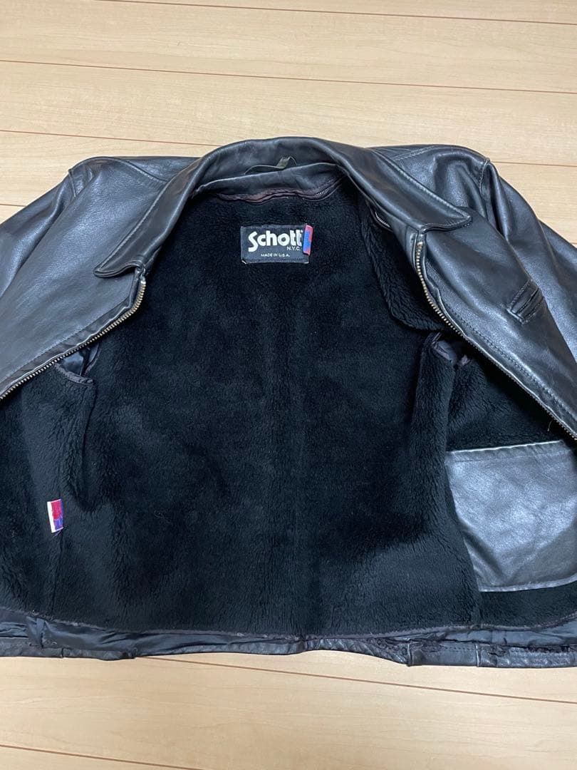 Schott シングルライダース　38 ボアライナー付き