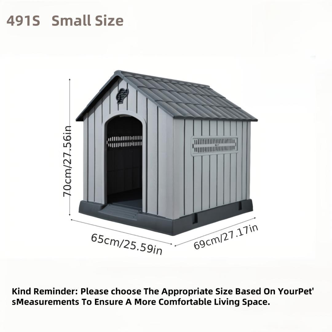 屋外用プラスチックペットハウス 耐候四季対応 頑丈通気 小動物向け 可搬式
