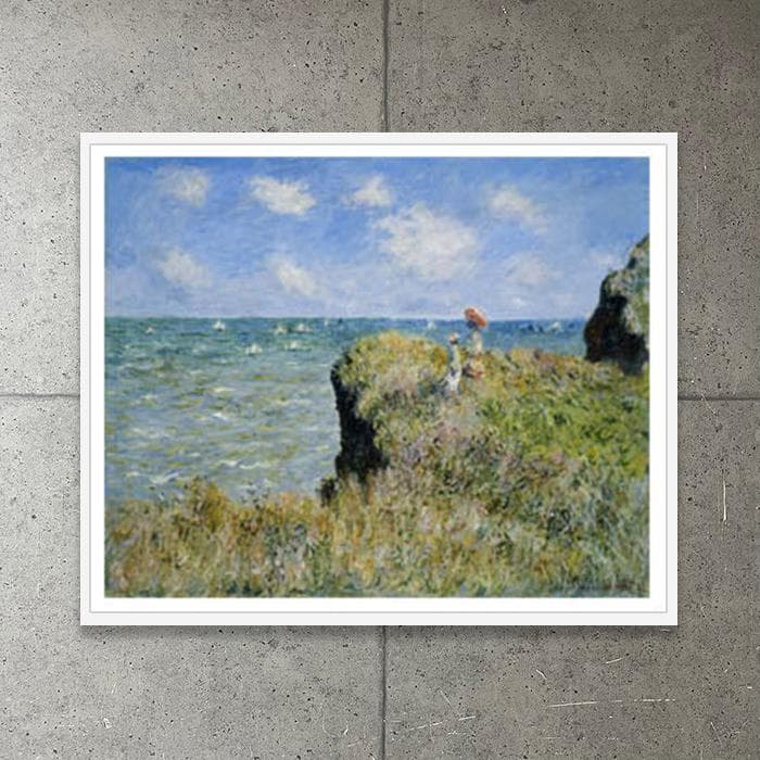 額装品/プールヴィルの断崖の上の散歩/クロードモネ/ポスター/アート/インテリア