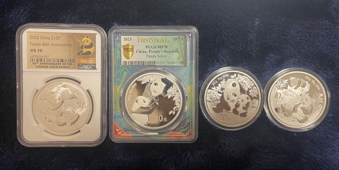 中国 パンダ銀貨 1989年〜 32枚まとめて 1オンス 純銀 PCGS NGC