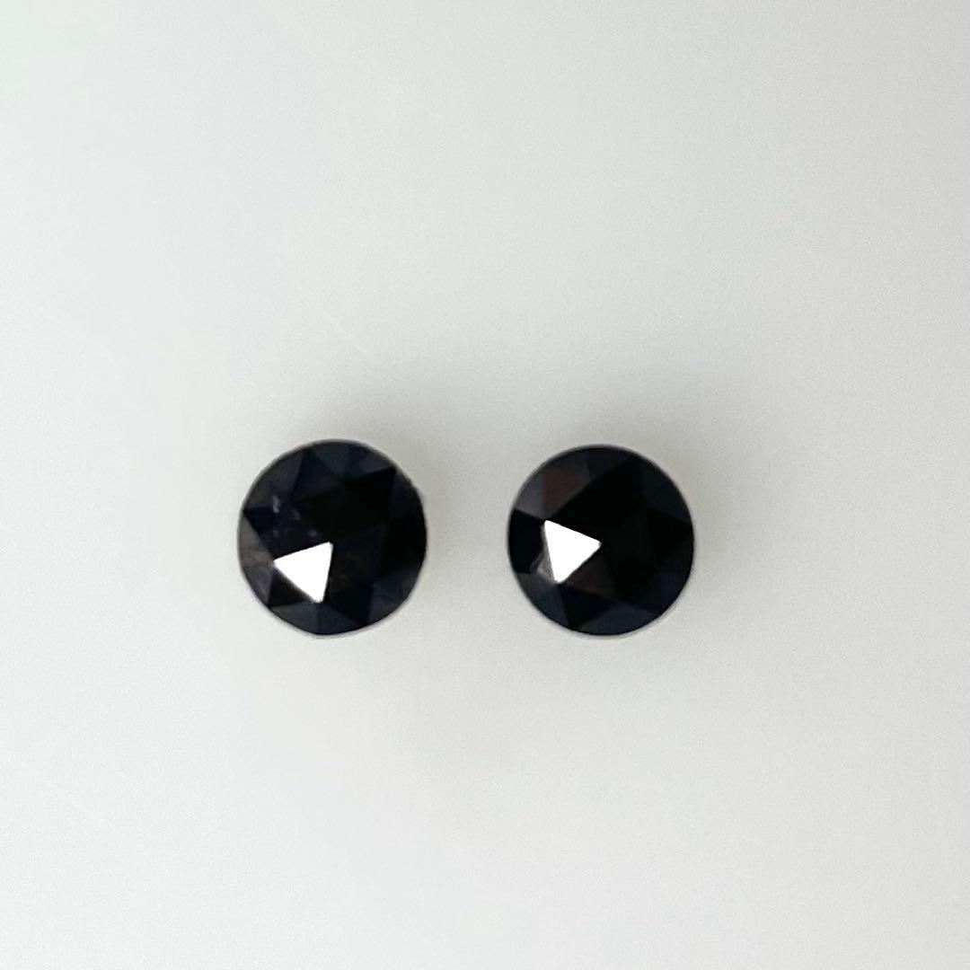 K18天然ブラックダイヤピアス 計2.4ct 鑑別カード付