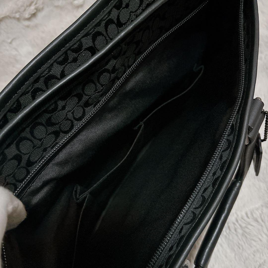 【美品】Couch ビジネスバッグ ブリーフケース キャンバス シグネチャー 黒