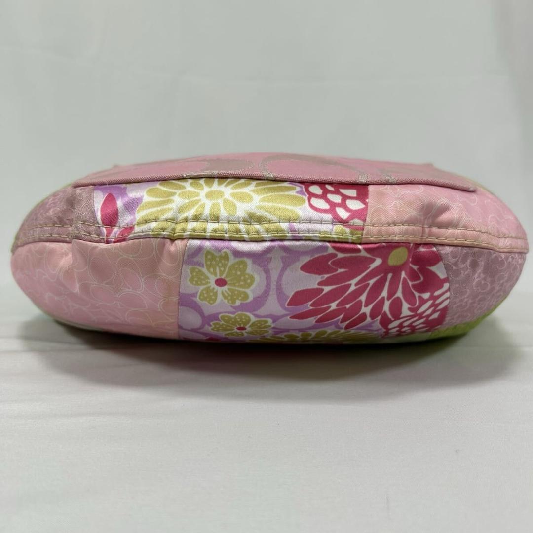 【美品】コーチ 374 ソーホー パッチワーク ワンハンドバッグ ナイロン