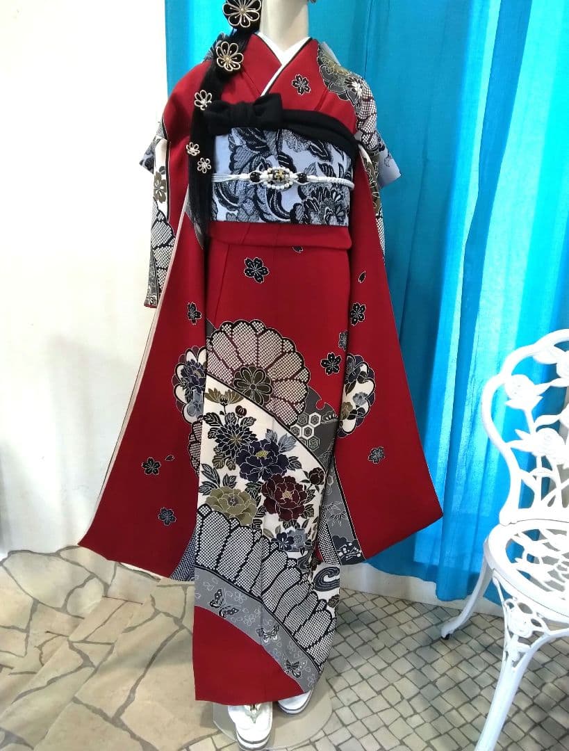 振袖フルセット、正絹振袖成人式、重ね衿、帯揚げ帯締め、高級袋帯、長襦袢