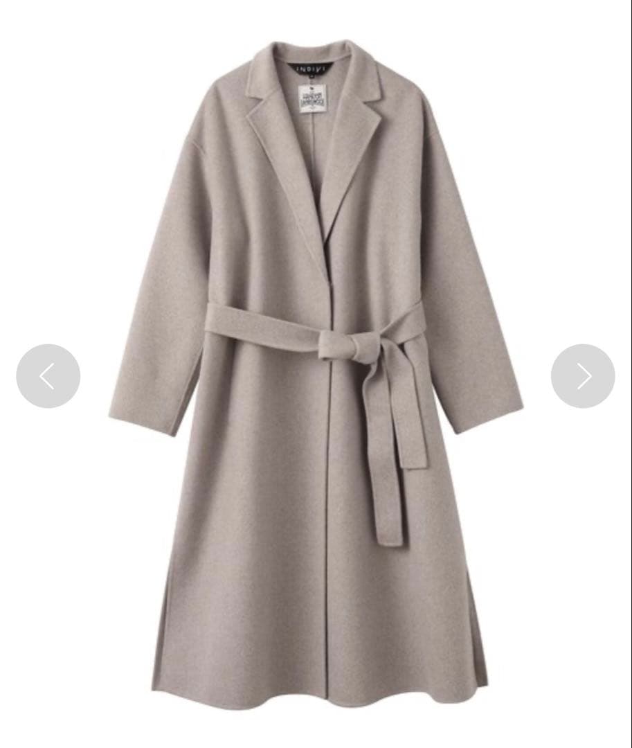 INDIVI ハミルトンウール　リバーテーラーコート　ロングコート　3号　XXS