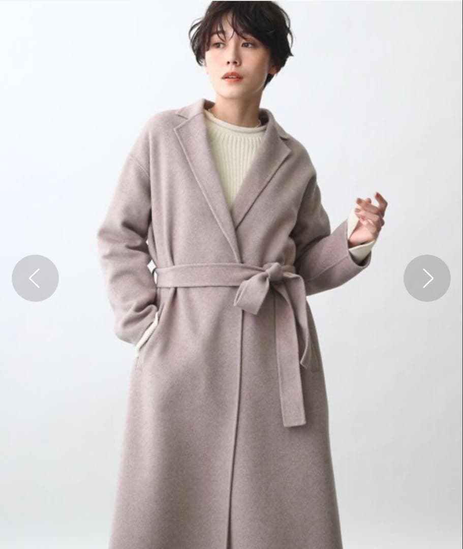 INDIVI ハミルトンウール　リバーテーラーコート　ロングコート　3号　XXS