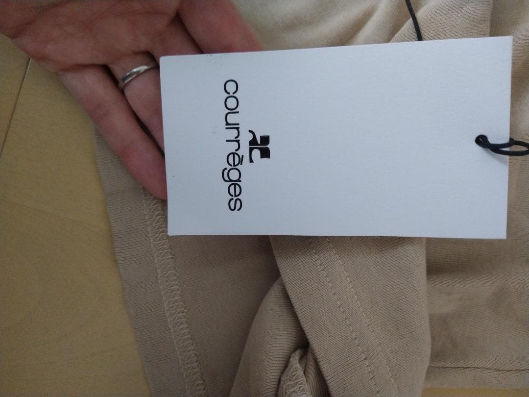 courrèges ベージュ タンクトップ S クレージュ　ホルターネック