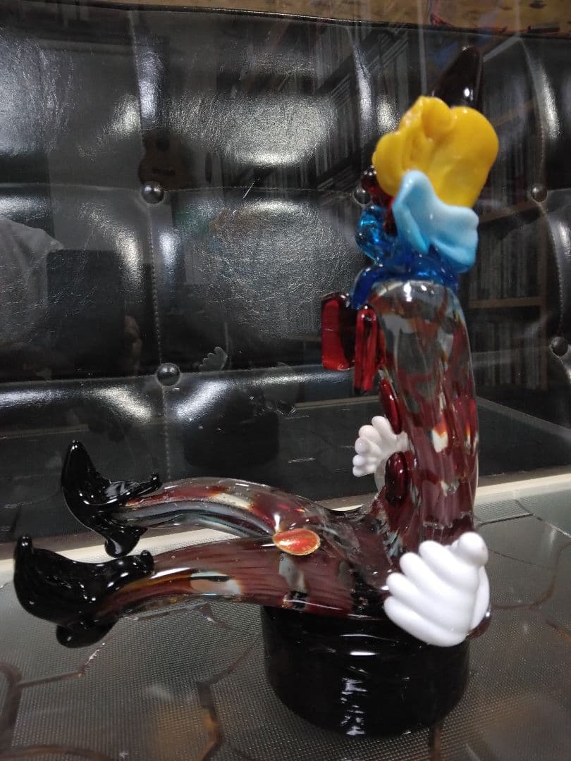 ムラーノガラス ガラス細工 イタリア製 ピエロ 道化師 ヴィンテージ 希少