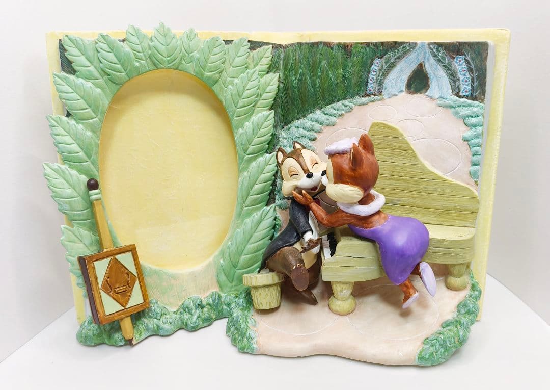 【100周年記念品】ディズニー チップとデール クラリス ブック型フォトフレーム