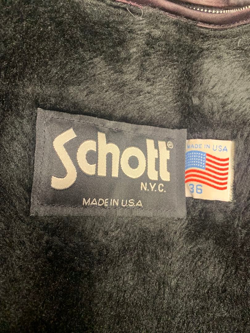 D*)様 USA製 Schott 641 ボア ライナー付 レザージャケット