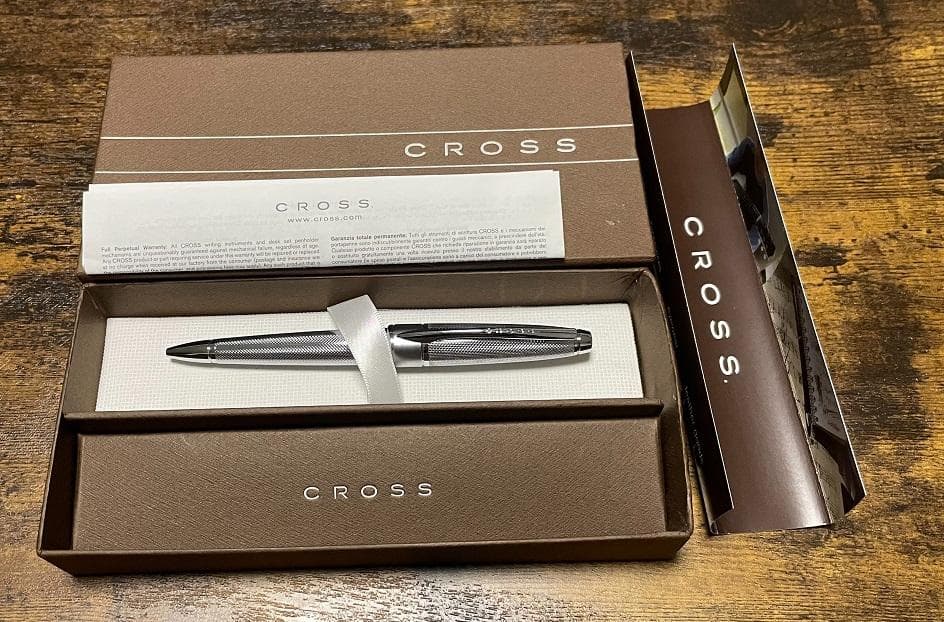 CROSS スターリングシルバー ボールペン 格子柄