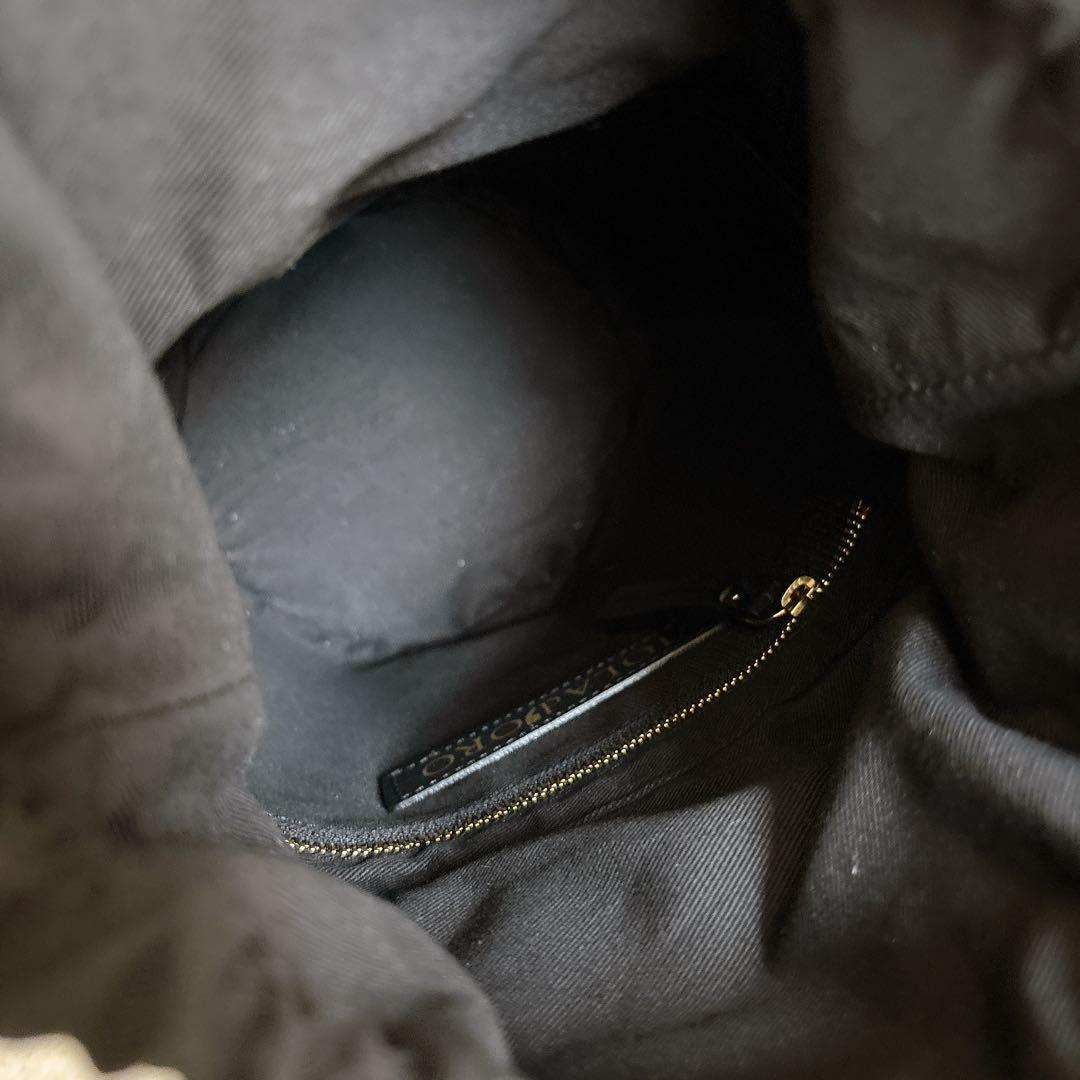 【美品】VIOLAd'ORO ヴィオラドーロ バケツバッグ トート巾着 スエード