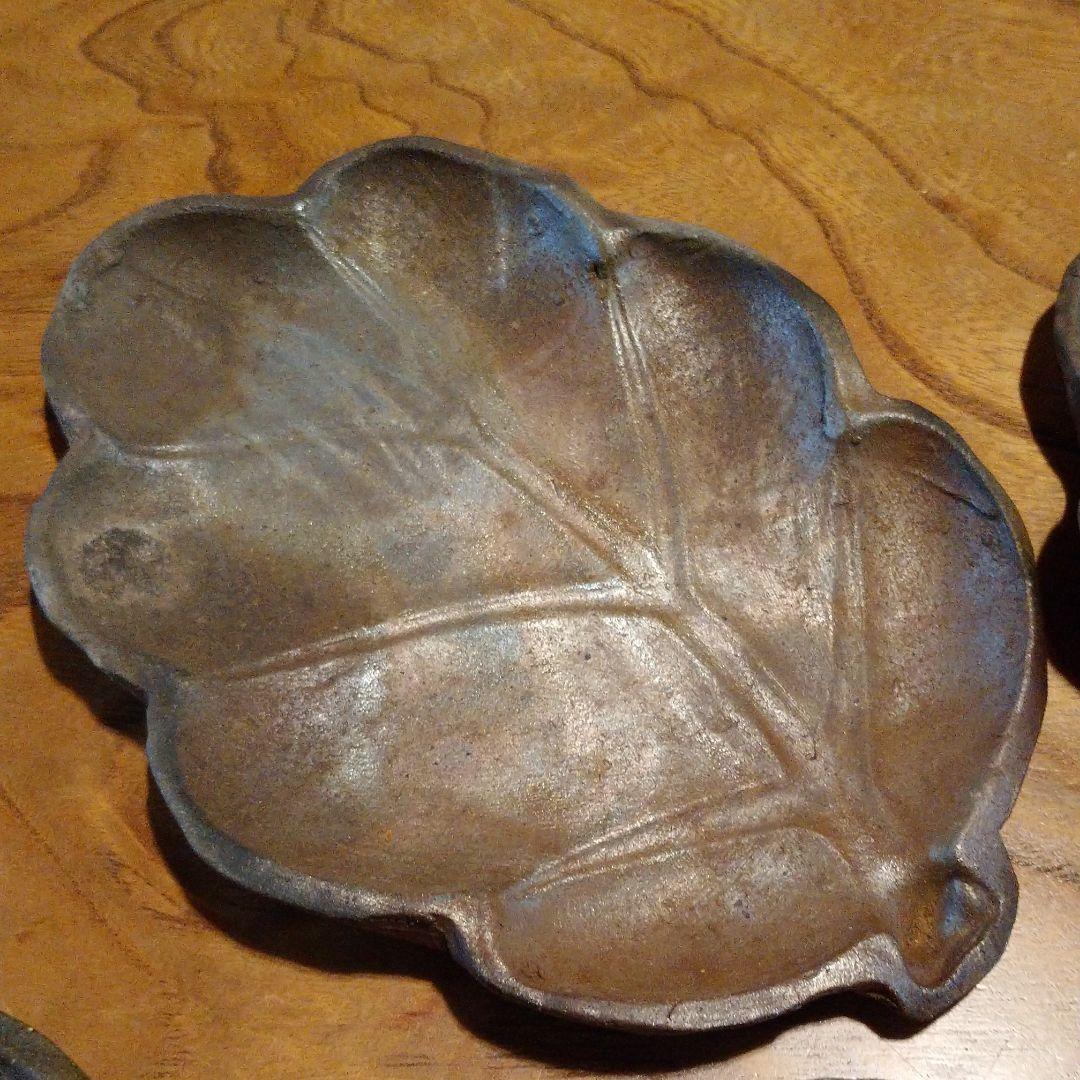 備前 『難波 総城』作 葉形皿(5客)