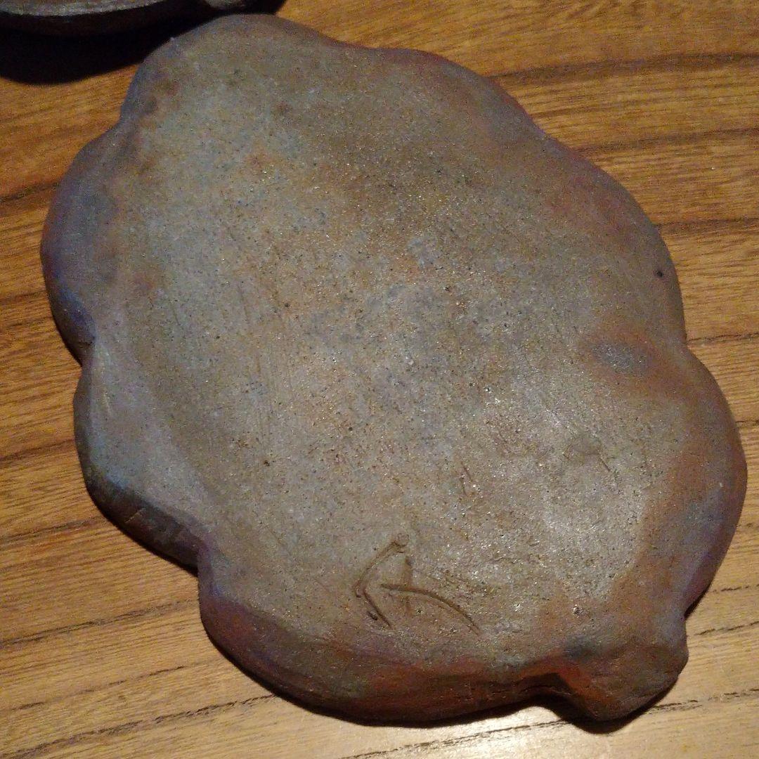 備前 『難波 総城』作 葉形皿(5客)