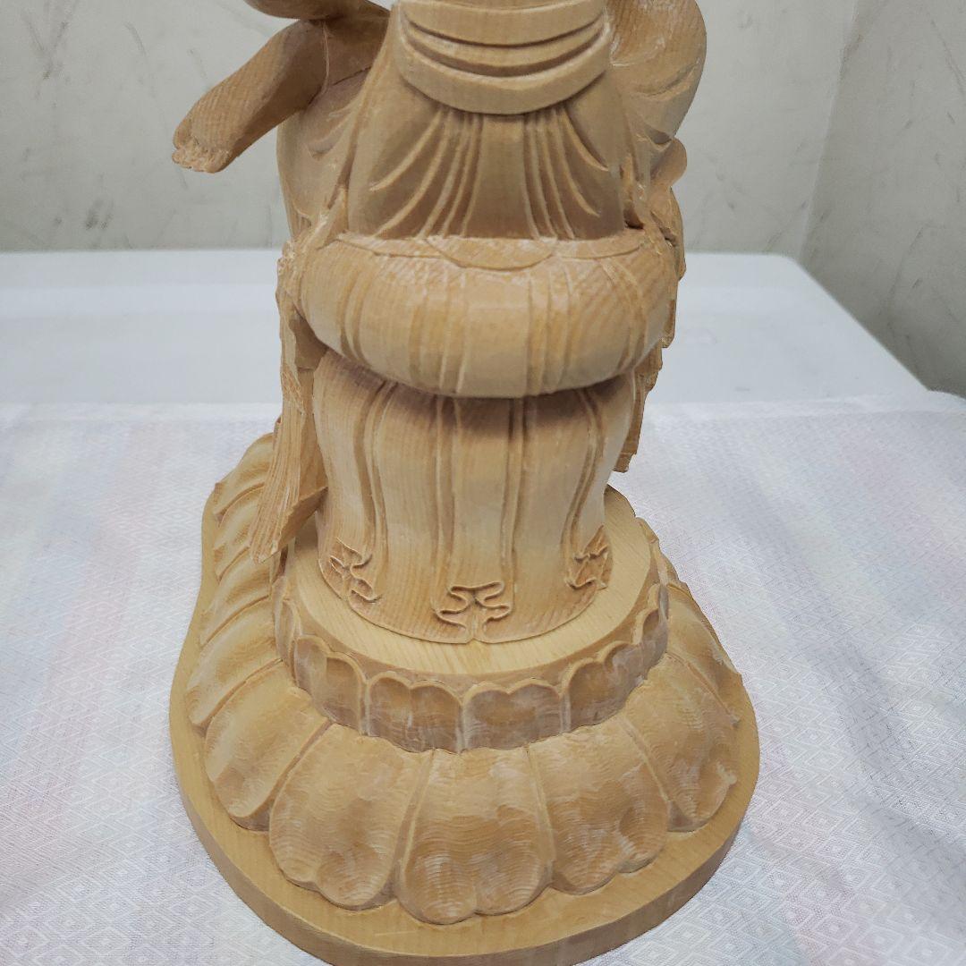 Ｂフライデー蔵出し特価　希少仏像★ヒバ材１木造り 弥勒菩薩半跏像4寸