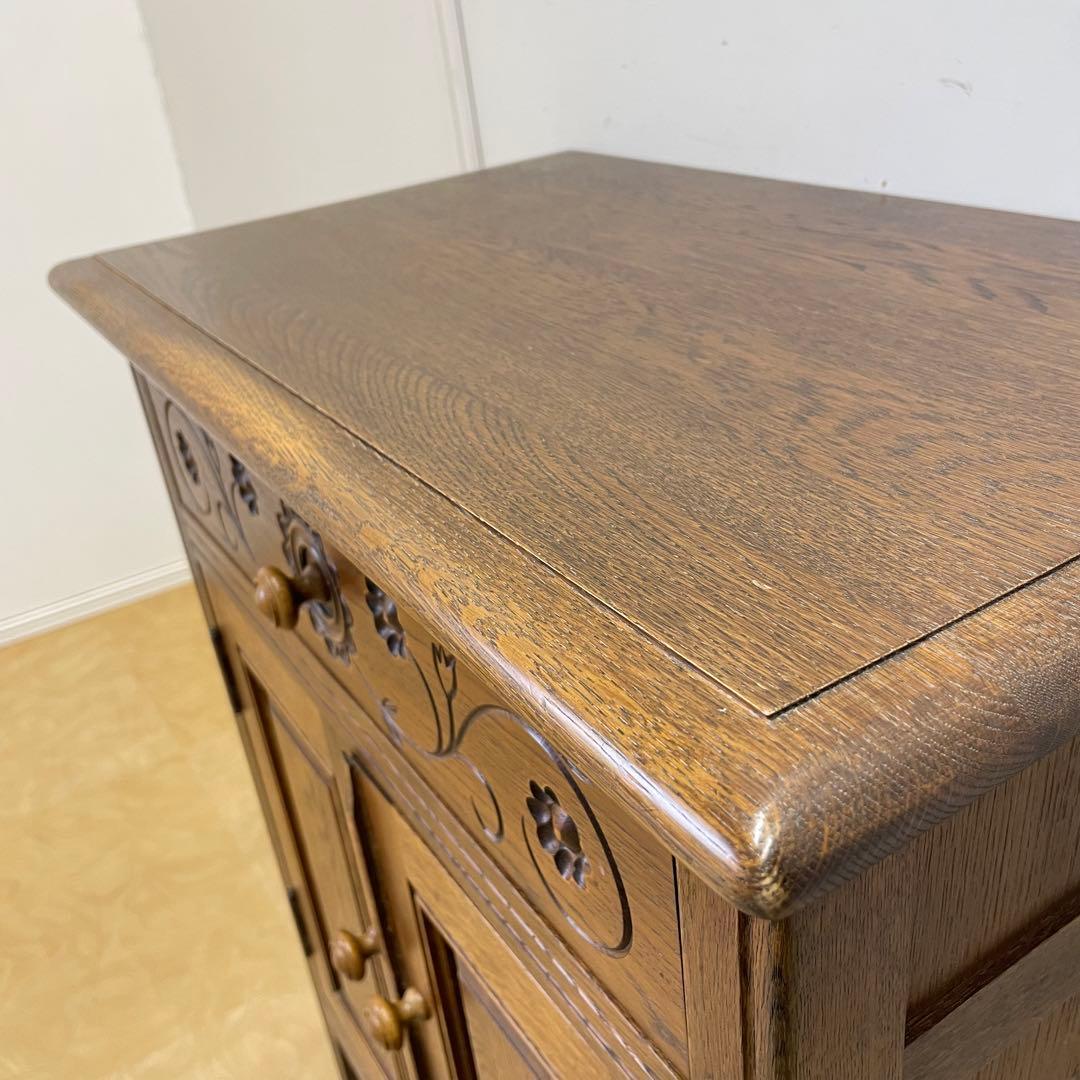 勇峰工芸 キャビネット 棚 電話台 引き出し チェスト コンソール 旭川家具