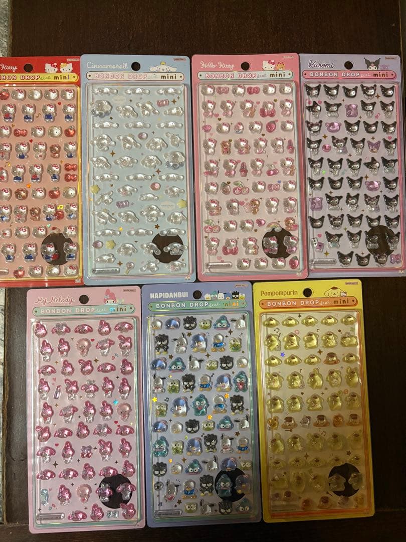 サンリオボンボンドロップミニシール 7シートセット　正規品