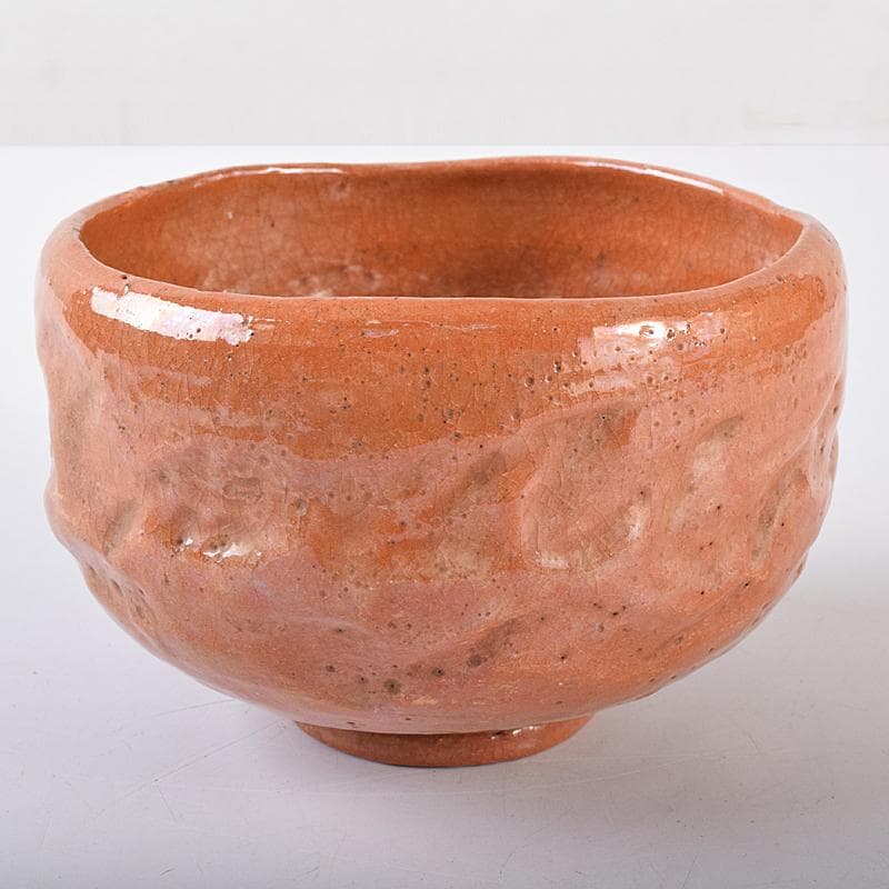 茶道具　楽焼　赤楽茶碗　合わせ箱　C　R7983