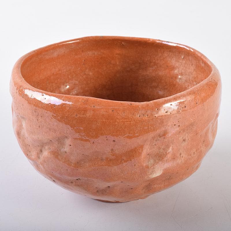 茶道具　楽焼　赤楽茶碗　合わせ箱　C　R7983