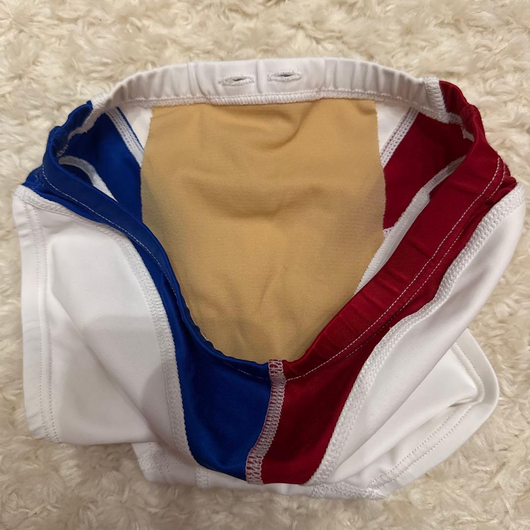 Mizuno 競泳用水着 ホワイト/レッド/ブルー