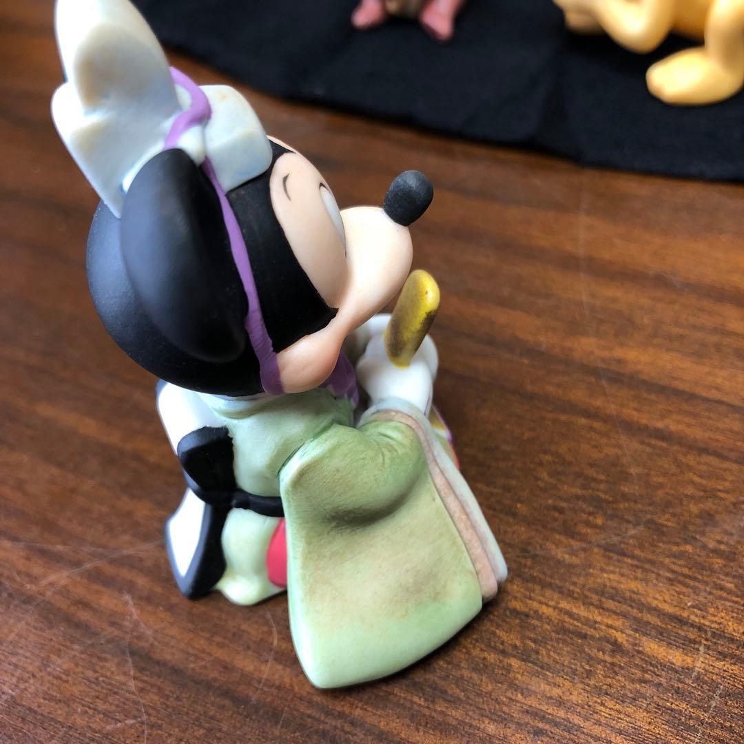 ミッキー&ミニー　3段お雛飾り人形(陶器)