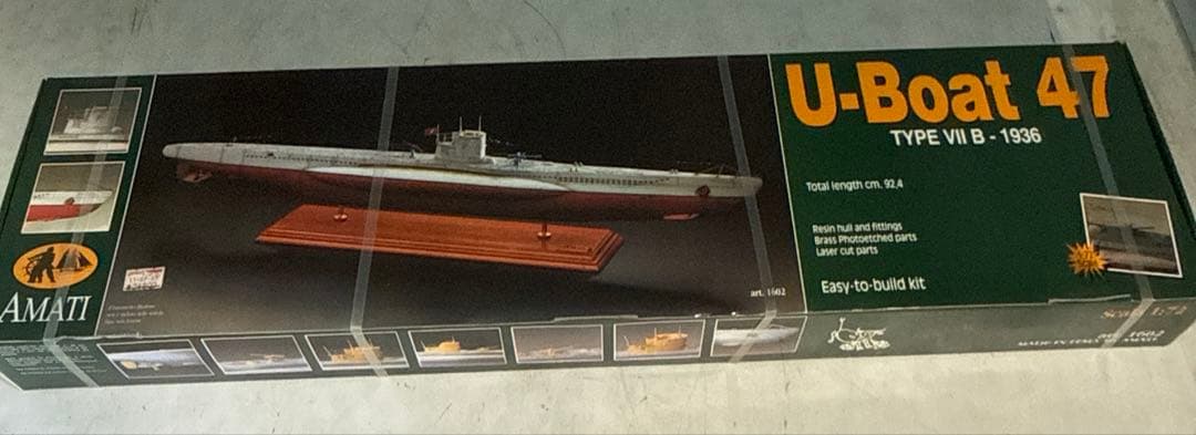 AMATI U-Boat 47 Type VII B 1936 木製模型キット
