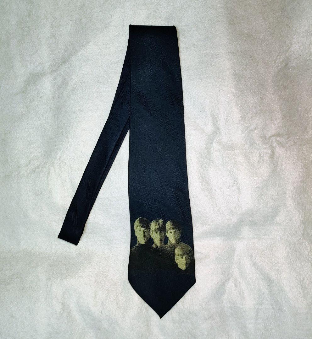 ビートルズ　超レア　The Beatles シルクネクタイ 黒