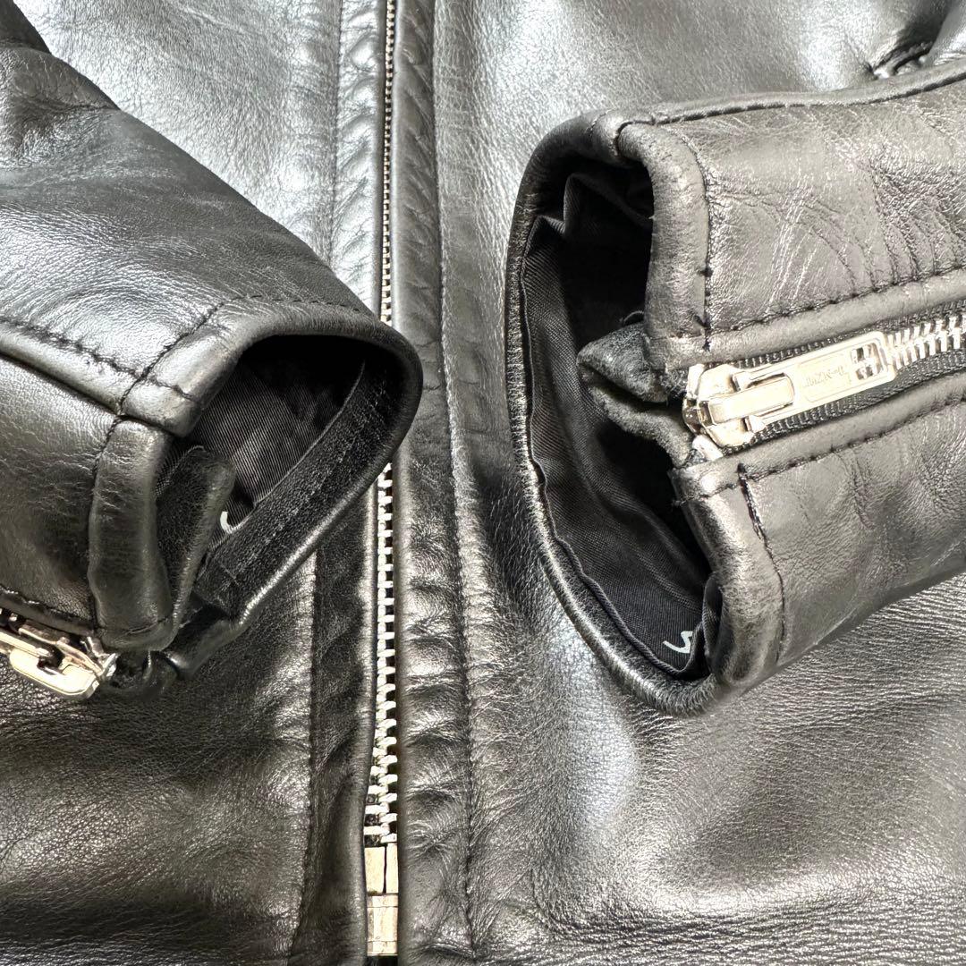 極美品 SCHOTT ライダース ジャケット ボア ライナー 643 牛革 40